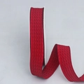 Dunkelrotes Waffelstruktur-Rüschenband für DIY-Geschenkverpackung und Floristik - Rot [2.5cm]