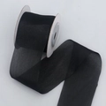 Ruban d'organza noir semi-transparent en rouleau pour bricolage et cadeaux - 4cm de Large / Noir