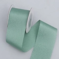 Matte mint green polyester ribbon roll for gift wrapping and DIY crafts hair accessories - 4cm Wide / Green