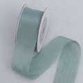 Morandi blue shimmery organza ribbon roll for DIY flower bouquet and cake wrapping - 2.5cm Wide / Dark Green