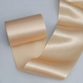 Premium champagne gold satin ribbon with smooth finish for gift wrapping and wedding decor - 10cmx20m / Gold