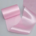 Polished pink satin ribbon roll with smooth silky texture for DIY hair crafts - 10cmx20m / Pink
