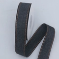 Rotolo di nastro denim blu scuro con cuciture arancioni per fiocchi per capelli fai-da-te - 2.5cm*10 Yard / Nero