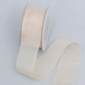 Translucent beige organza ribbon roll for DIY flower bouquet and gift wrapping - 2.5cm Wide / Champagne