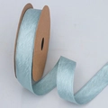 Light blue herringbone ribbon roll for DIY crafts and gift wrapping decoration - 2.5cm / Cyan