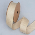 Champagne chevron pattern silk ribbon roll for DIY gift wrapping and floral decoration - 4cm / Yellow