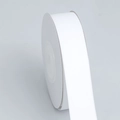 Roll of premium double-sided matte milk polyester white ribbon for gift wrapping - Medium Width Short Roll / Bleached White