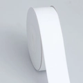 Solid white double-sided matte polyester ribbon roll for hair bows and floral packaging - Wide Short Roll / Bleached White