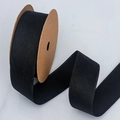 Roll of black herringbone pattern ribbon for DIY floral gift packaging and crafts - 4cm / Black