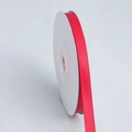 Roll of bright red matte polyester ribbon for floral bouquets and gift wrapping - Narrow Short Roll / Red