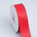 Vibrant red matte polyester milk silk ribbon roll for gift wrapping and DIY crafts - Wide Short Roll / Red