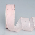 Pink chiffon ribbon with silver sequins for DIY floral gift wrapping and hair bows - Korean Pink