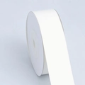 Roll of 4cm matte white polyester ribbon for gift wrapping and floral hair accessories - Wide Short Roll / Off-White