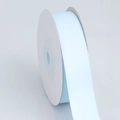 Roll of baby blue matte polyester ribbon for gift wrapping and DIY crafts - Medium Width Short Roll / Sky Blue