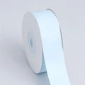 Light blue double-sided matte milk polyester ribbon on white spool for DIY crafts - Wide Short Roll / Sky Blue