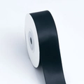 Single roll of black double-sided matte milk polyester ribbon for DIY hair bows and gift wrapping - Wide Short Roll / Black
