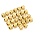 Set of 26 gold stainless steel square alphabet beads A-Z for DIY jewelry making - Letter A / Gold