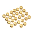 Gold stainless steel flat round alphabet beads set from A to Z for DIY jewelry making - Letter A / Gold