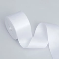 Single roll of glossy white satin ribbon with smooth texture for wedding decoration - Narrow Style / White