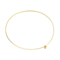 Adjustable 15cm gold-plated stainless steel choker necklace with minimalist bead detail - Adjustable / Gold