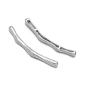Polished silver stainless steel bamboo curve connector for DIY necklace making - Bamboo Joint Tube (Steel Color)