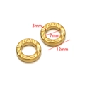 Golden textured round ring pendant with 12mm outer diameter and 7mm inner diameter - 12mm Round Circle Gold