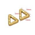 Golden triangle earring pendants with textured hammered finish for DIY jewelry designs - 14*13mm Triangle Gold