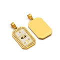 Goldener Edelstahl-Rechteckanhänger mit Stern-Mond-Augen-Motiven und weißen Zirkonsteinen - Strass Bohème Teufelsauge Gold (17)