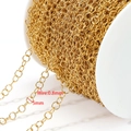 Catena a cerchio O in acciaio inossidabile dorato 18K 0,8x5mm per gioielli fai da te - 0.8x5mm / Oro