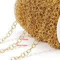Catena a maglie O da 8mm in acciaio inossidabile placcato oro per gioielli DIY - 1x8mm / Oro
