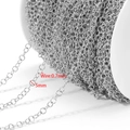 Catena a anelli in acciaio inossidabile argento su bobina con maglie da 5mm - 0.7x5mm / Argento