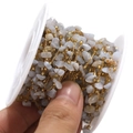 DIY lichtblauwe stenen kralenketting op spoel voor handgemaakte sieraden - 4-7mm Witte Steen Handgemaakte Ketting