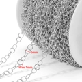 Catena a maglie O in acciaio inossidabile argento da 6mm su rocchetto, filo 1mm - 1x6mm / Argento