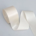Roll of cream satin ribbon with smooth texture for wedding decor and gift wrapping - 4cm Wide x 20m Long / Beige