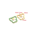 Pendentifs papillon dorés avec émail vert pour création de colliers et bijoux DIY - Papillon Creux d'Or Vert