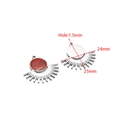 Pendentif étoile en acier inoxydable émaillé rouge brillant, 24x25mm pour bijoux DIY - Soleil d'Acier Rouge