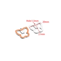 Pendentif papillon émaillé orange en acier inoxydable pour bijoux DIY, 21x20mm - Papillon Creux d'Acier Orange