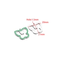 Pendentifs papillons évidés en vert et argent, acier inoxydable, hauteur 21mm - Papillon Creux d'Acier Vert
