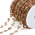 Catena con ciondoli ciliegia rosa glitter su rocchetto per gioielli fai-da-te e bracciali - Ciliegia Viola