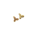 Vintage gold clover-shaped pendant with red marquise stones for DIY jewelry making - Gold Oval Eye - Orange