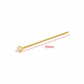 30mm golden stainless steel eye pins for DIY jewelry making and beaded earring accessories - Eye Pins / 30mm / Gold