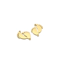 Colgante de pie de acero inoxidable dorado con doble anilla para joyas y manualidades - Dorado