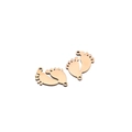 Colgantes de huella de pata en acero inoxidable oro rosa para collares DIY - Rosa oro