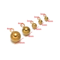 Five gold stainless steel ball pendants in sizes 4mm to 10mm for DIY jewelry making - 4mm Ball / Gold (Single Loop)