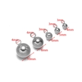 Polished stainless steel round ball pendants in sizes 4mm to 10mm for DIY jewelry - 4mm Ball / Silver (Single Loop)