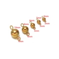 Gold stainless steel ball charms in sizes 4mm to 10mm with welded rings for DIY jewelry - 4mm Ball / Gold (Double Loop)