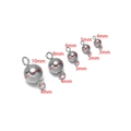 Polished stainless steel round sphere pendants in sizes 4mm to 10mm for DIY jewelry - 4mm Ball / Silver (Double Loop)