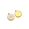 Pendentif queue de poisson en acier doré avec émail blanc pour création de bijoux DIY - Queue de Poisson / Trou Intérieur 1.7mm / Blanc