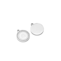Silver Libra zodiac pendant with sparkling crystals and a matte textured finish - Libra / Silver