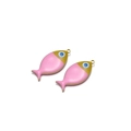 Ciondolo a forma di pesce rosa e oro con smalto colorato per gioielli fai-da-te - Rosa